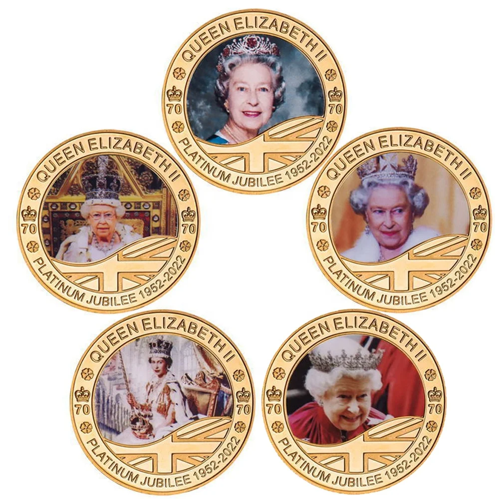 

Uk queen collectibles Her Majesty The Queen Elizabeth II Gold Commemorative Coin Prince Souvenir Challenge Coin Gifts