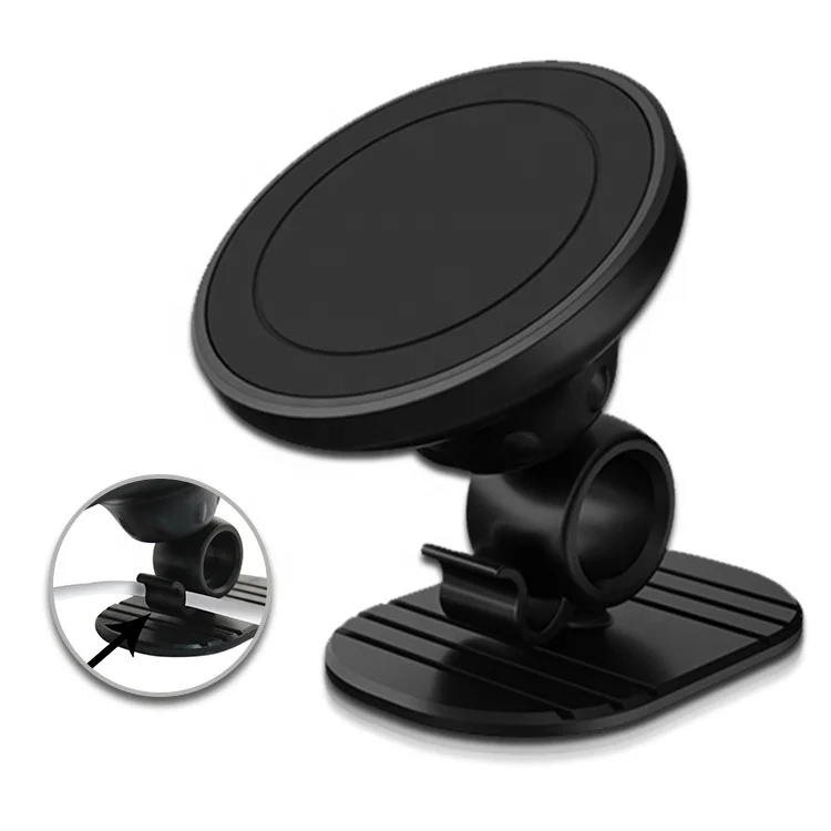 

Universal Mini Magnet Mount Mobile Stand Magnetic Car Dashboard Cell Phone Holder, Black