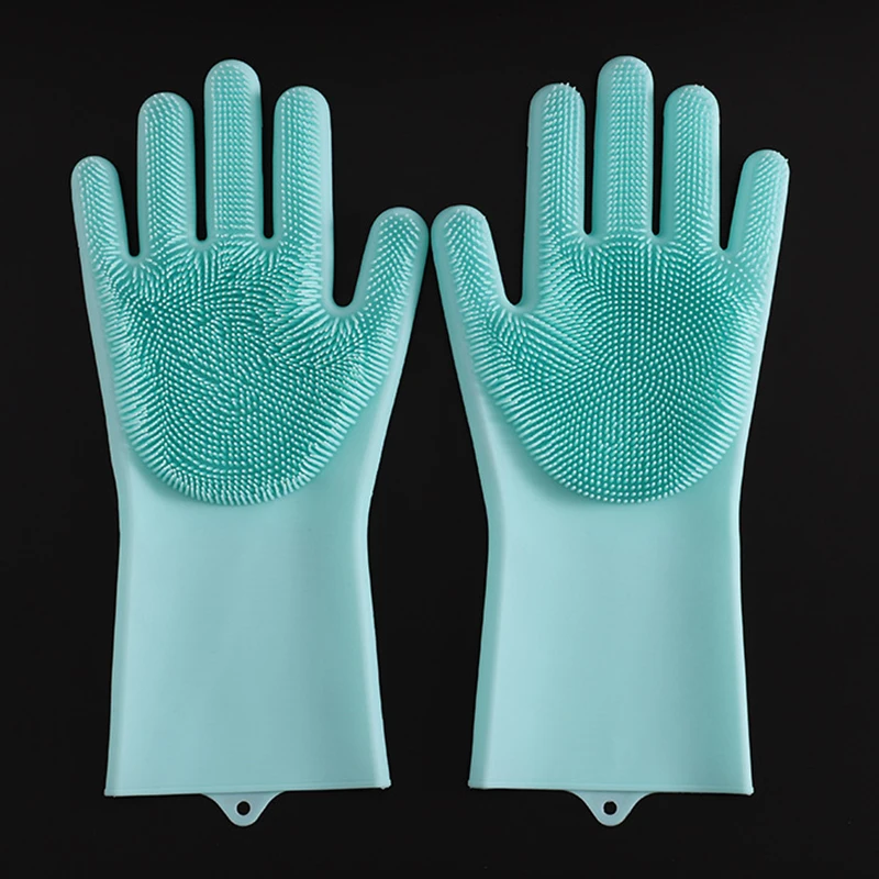 

Household Rubber Kitchen Cleaning Tool Dishwashing Cleaning Gloves Magic Silicone Scrubber Gloves Car Pet Dish Washing Glove, Customized