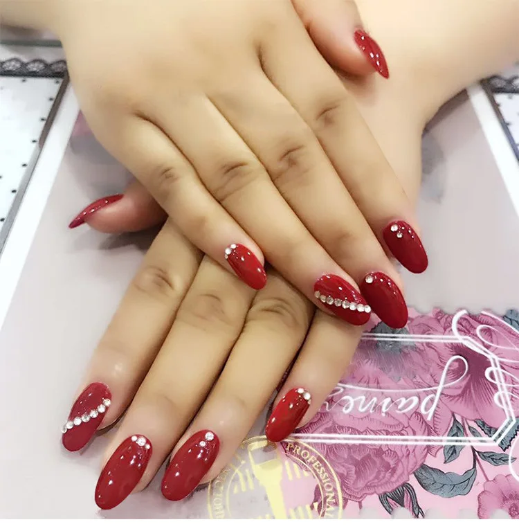 

Luxury New Arrived bride finger nails false full false nails gel false nails