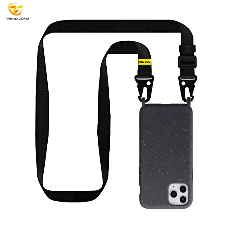 

Shockproof Phone Strap 100% Biodegradable Bamboo Fiber Case For iPhone 11 Pro