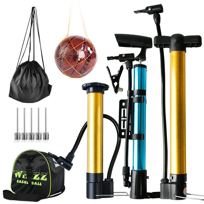 

factory price steel material multi functions football pump mini portable basketball pump