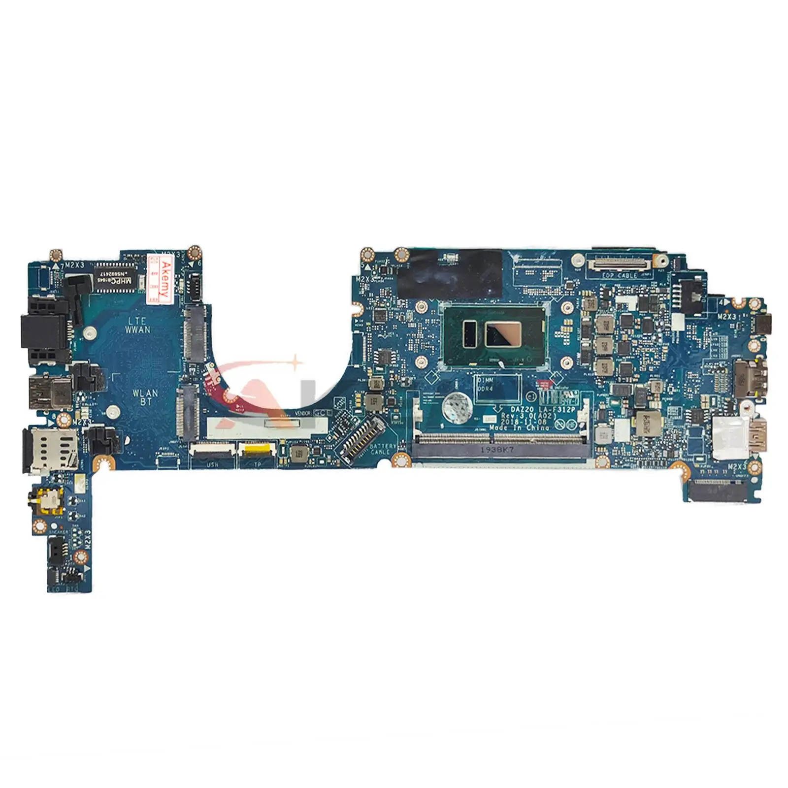 

DAZ20 LA-F312P I5 I7 7th Gen or 8th Gen CPU Mainboard For Dell Latitude 7290 7390 Laptop Motherboard 100% Test ok