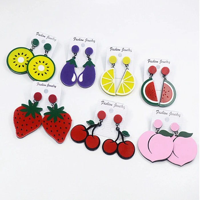 

korean style fruits new arrivals earings for women 2020