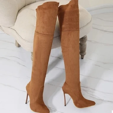 

Women Over The Knee Boots Fashion Casual Stiletto Skinny Sexy Pointed Toe Long High Boots Women Shoes 2021