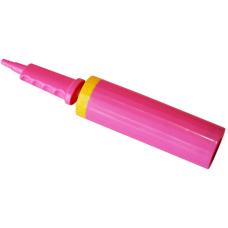 

Easy to use pump hand held inflator air pump for balloon plastic for birthday tool with needle random color, White pink