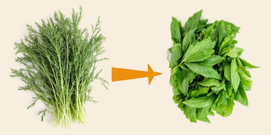Slightly browned dill that's still usable