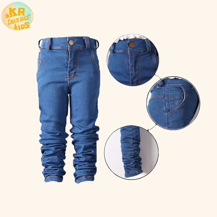 

New Arrival High Quality Long Denim Jeans Kid Pants Baby Cloths Girls' Pants, Customized color