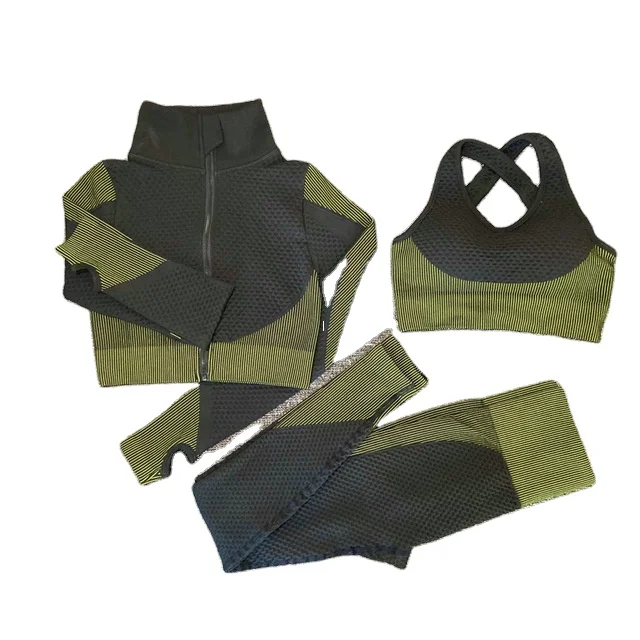 

3pcs Intense Gym Clothes ,Exercise Workout Outfit for Women