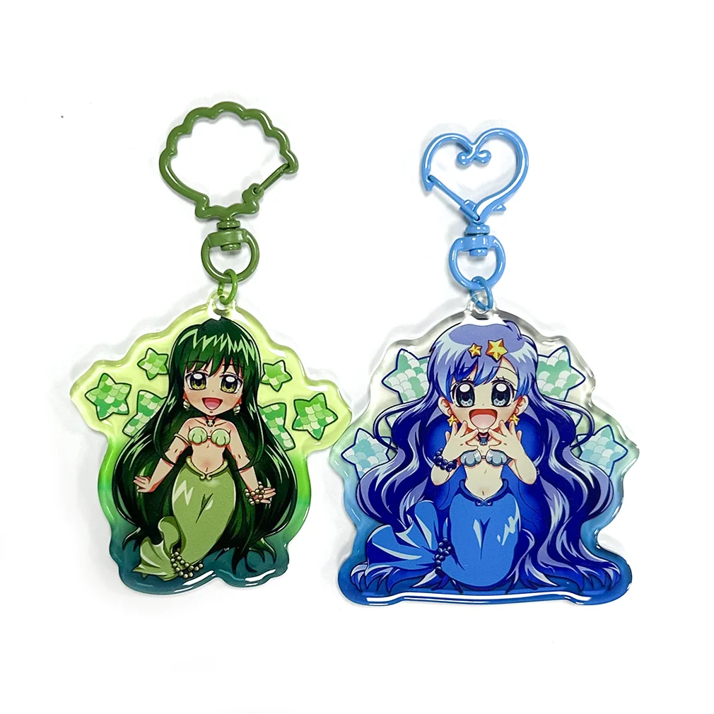 

Custom Double Sided Printing Charm Anime Acrylic Keychain with Epoxy Resin Gradient Keychain