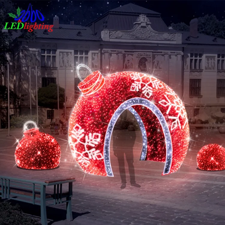 Giant led ball electrical christmas ornaments for holiday decoration