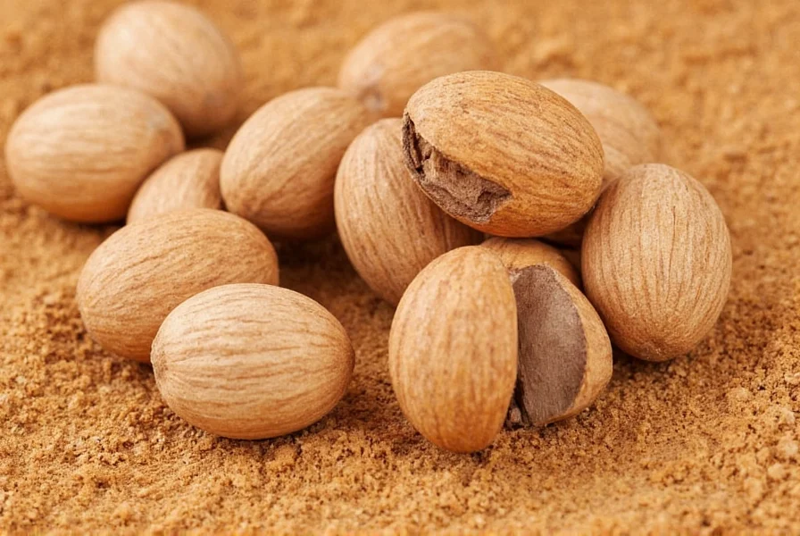 Muskatnuss wird in eine Schüssel mit warmer Milch für Schlafhilfe gestreut