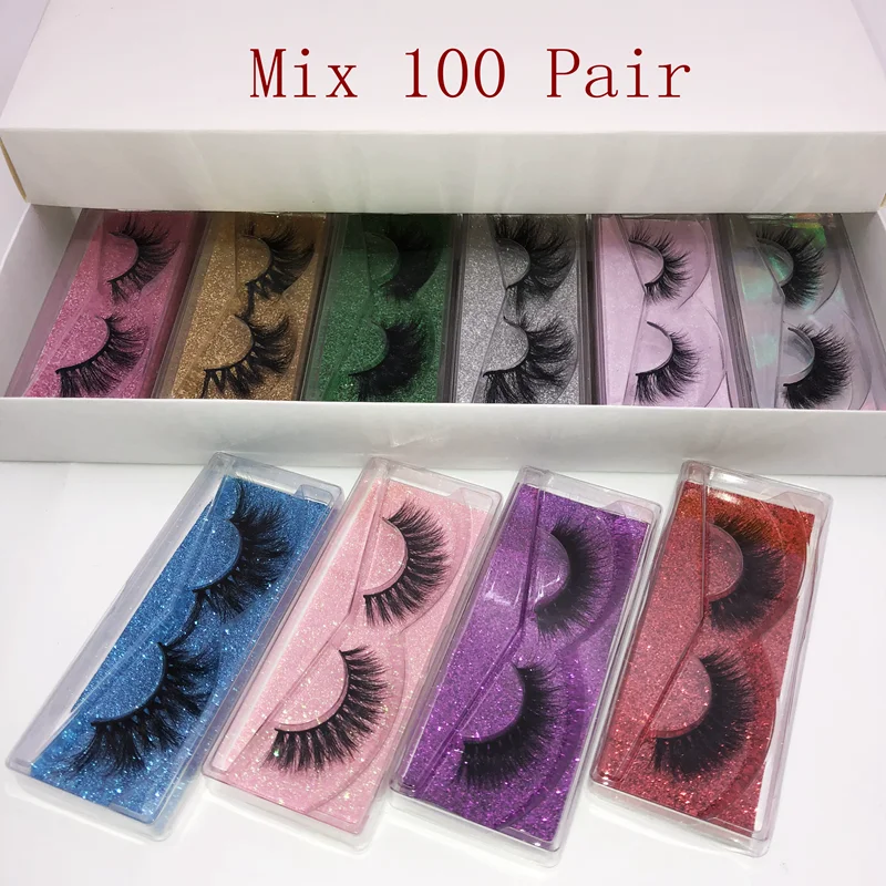 

Mink eyelashes 100 pairs 3D mink lashes bulk eyelash extension natural false eye lashes lashes3d wholesale vendor, Natural black mink eyelashes