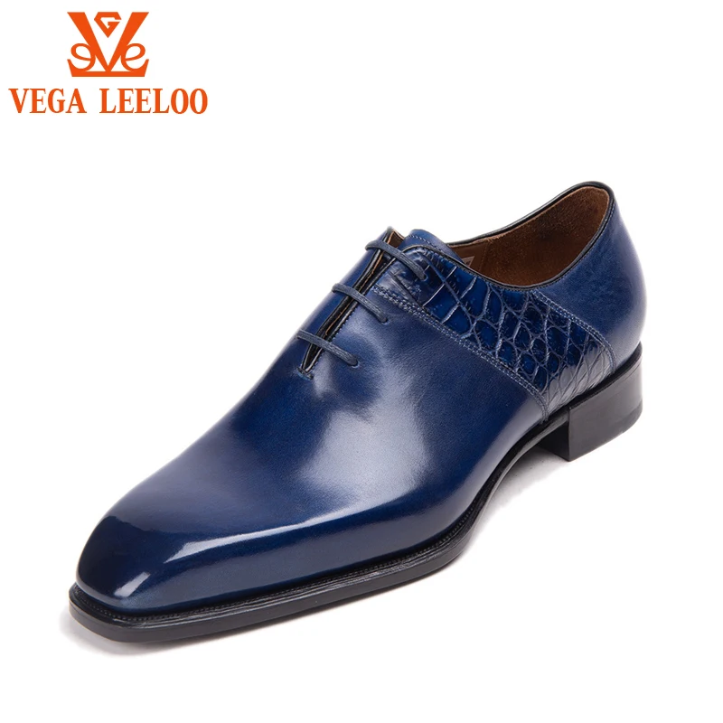 

High Quality Leather Dress Shoes Blake Stitching New Brand Fashion Design Successful Men's Oxford Shoes, Purple /blue /brown