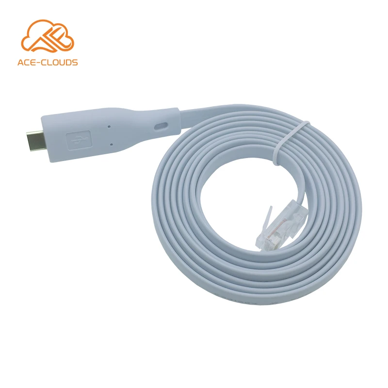

Factory wholesale 6FT type c to rj45 serial cable USB TYPE C console cable with ftdi rs232 chip, Light blue, custom-made