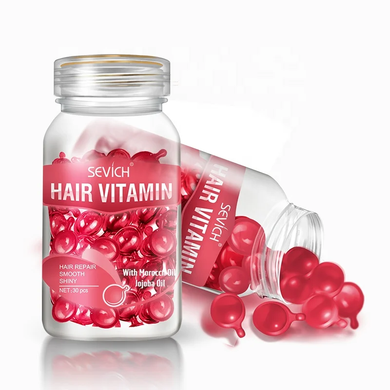 

Hair vitamin oil capsule for hair growth vitamins private label, Red