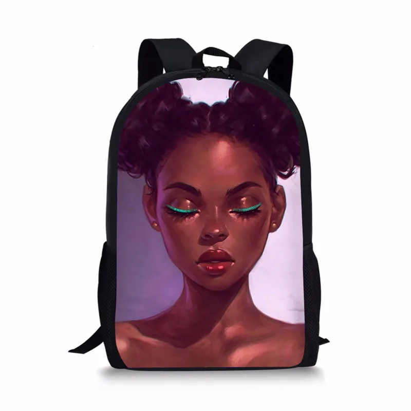

Customized Cheap School Bags Girls Black Girls Magic African Printing Children Backpacks Teenager Schoolbag Students Bookbag