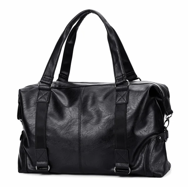 

black waterproof men large sport outdoor duffle pu gymbag
