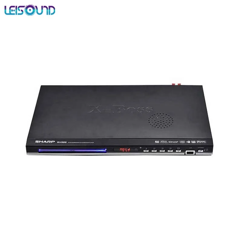

LEISOUND Built-In FM Radio Home DVD Player With Mic Microphone, Black