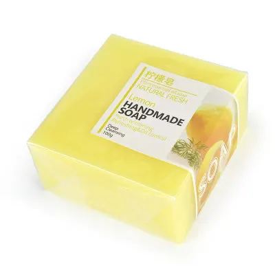 

Hot Sale Skin Care Deep Cleansing Oil Control Whitening Handmade Natural Lemon Bar Soap