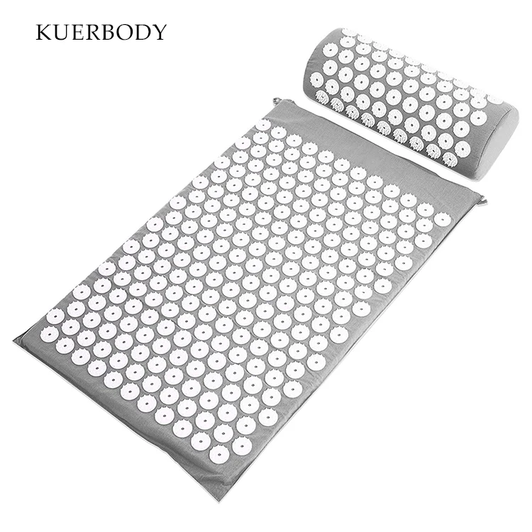 

Massager Cushion Mat Yoga Mat Acupressure Relieve Back Relieve Body Pain Spike Acupuncture Massage Mat with Pillow, Customized color