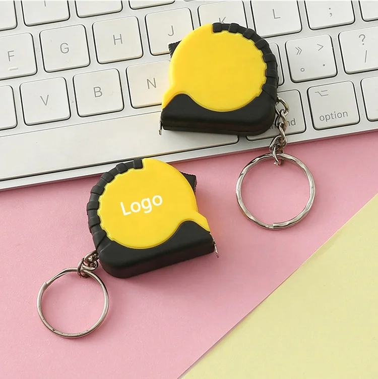 

Hot Sale Promotional Mini 1m Measuring Tape Gift Key Chains Tape Measure Keychain