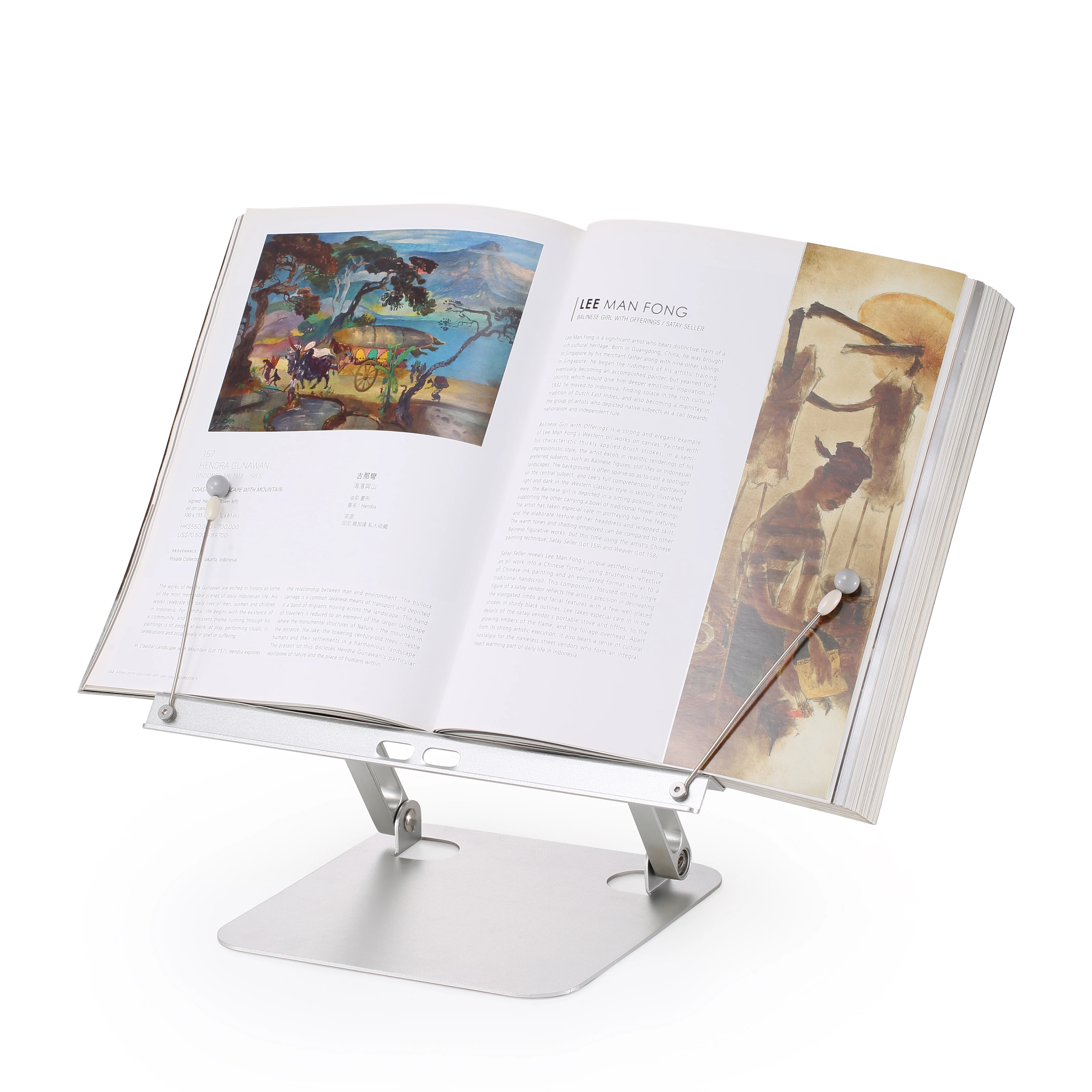 

Height adjustable foldable portable table desktop cook book reading stand holder