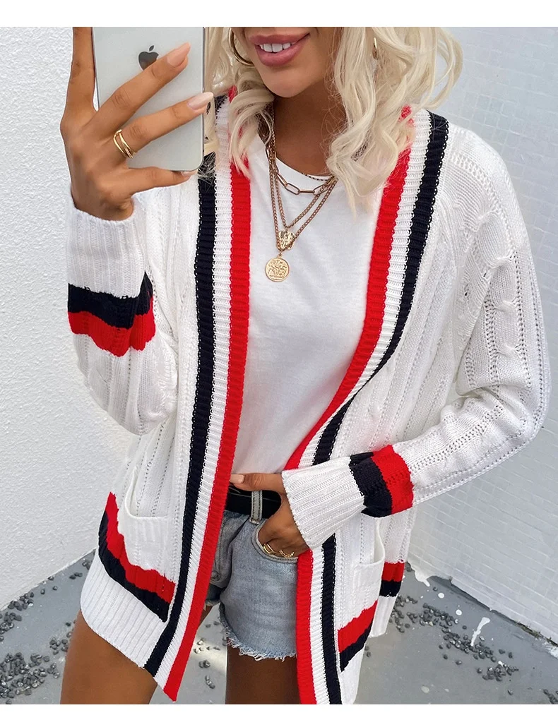 

Women's Knitted Long Sleeve Cardigan Sweaters WgST230017