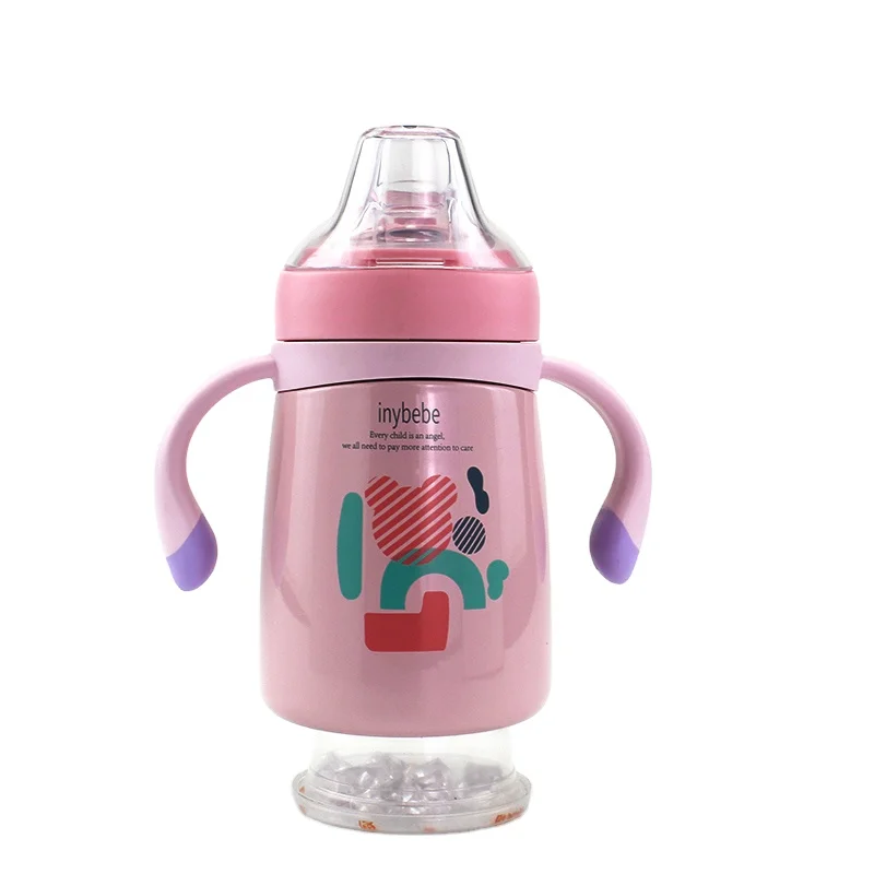 

Baby Feeding Bottle Baby Water Bottle Food Grade Silicone Double Wall Stainless Steel Travel Mugs Thermos Tumbler Mug 300ml, Customized color