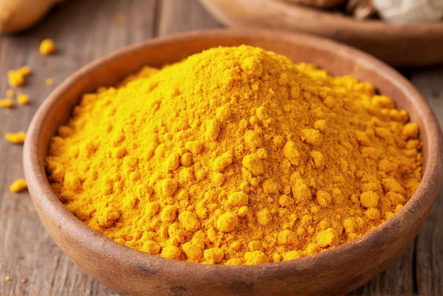 Indian chef adding turmeric to traditional cooking pot