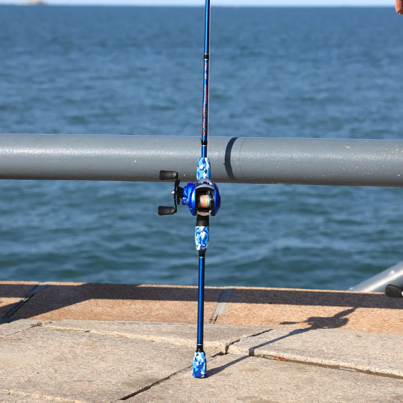 

TAIGEK 1.8m/2.1m/2.4m fishing tackle carbon casting fishing rod reel combo set