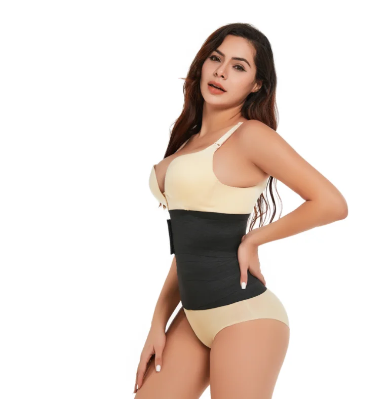 

New Waist Trainer Corset Belt Women Slimming Control Body Shaper Modeling Strap Shapewear Waist Cincher Fajas Tummy Wrap, Black