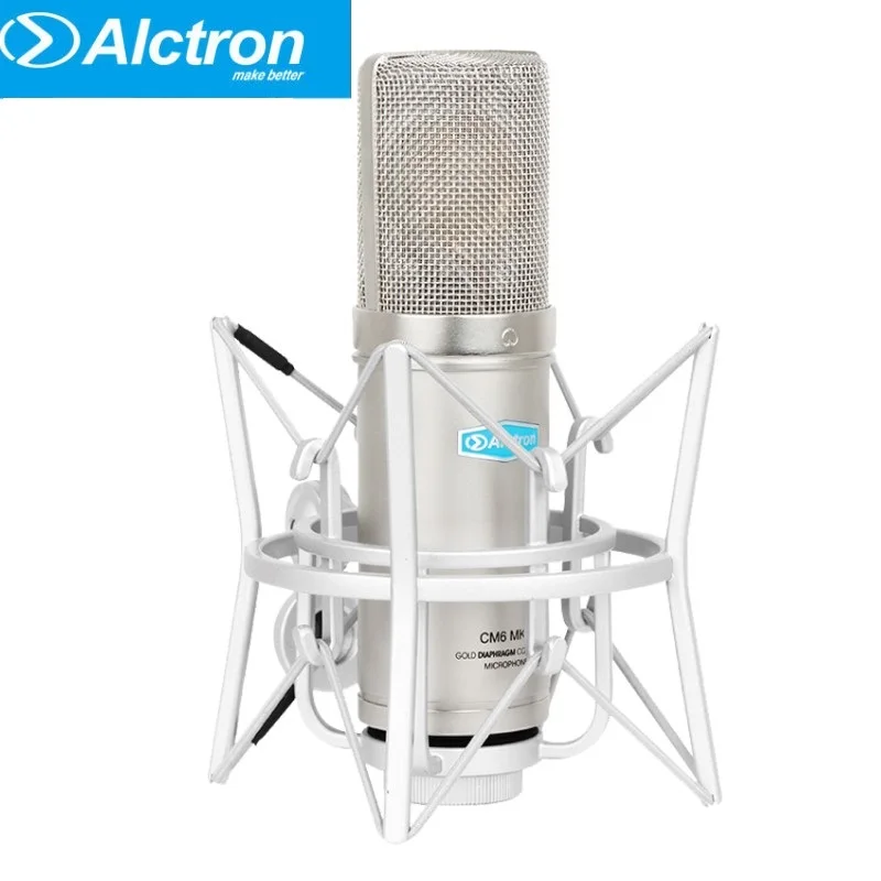 

Alctron CM6 MKII professional condenser large diaphragm recording studio microphone with shock mount with case Condenser Mic