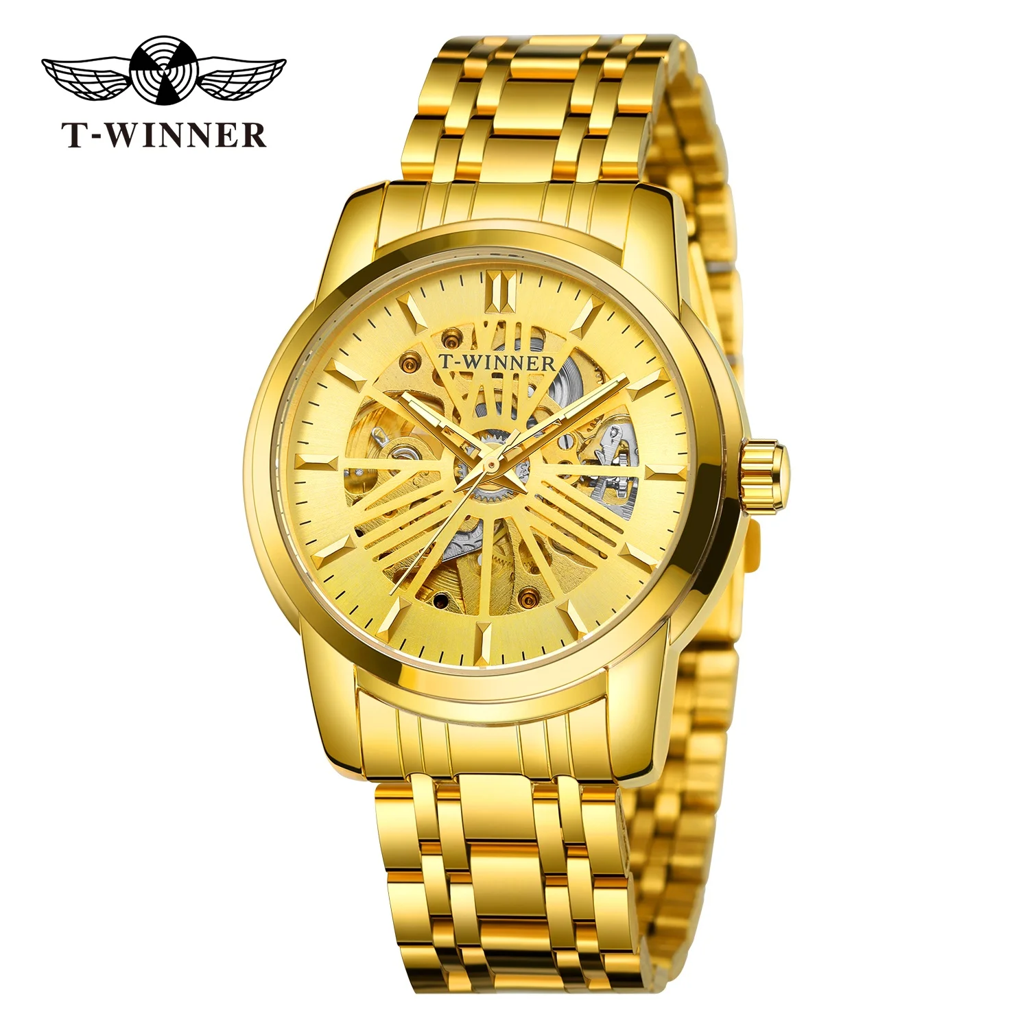 

2021new trend skeleton stainless steel watch men mechanical watch for man