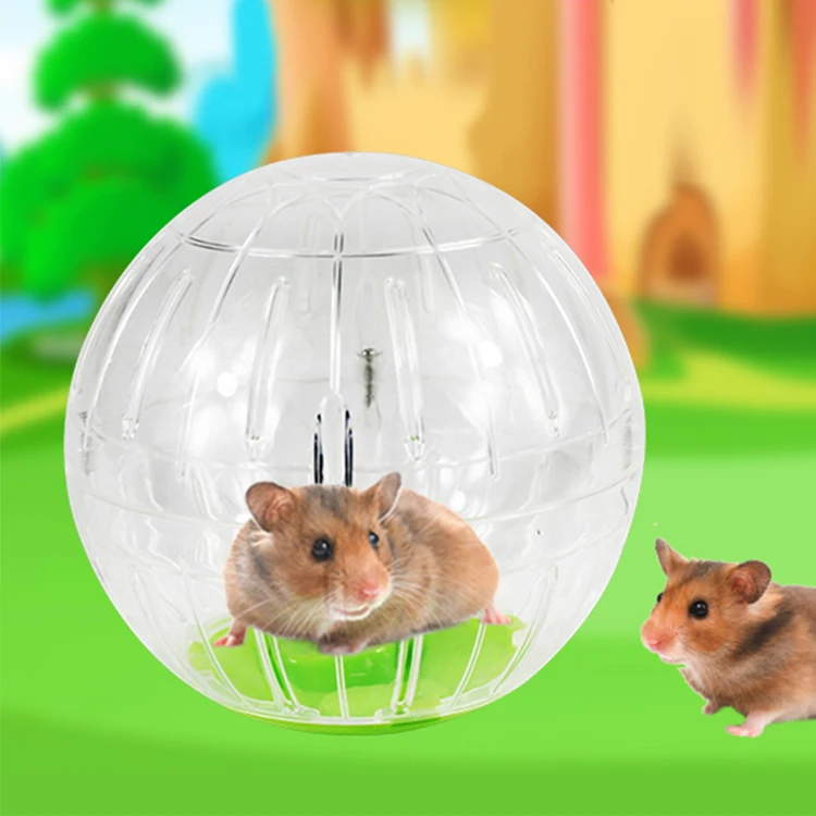 

Manufacturer hot selling pet toy crystal transparent golden silk bear sports Running Ball Hamster Exercise Ball