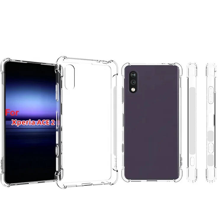

For Sony Xperia Ace 2 Transparent Tpu Corner Shock Proof Case Back Cover