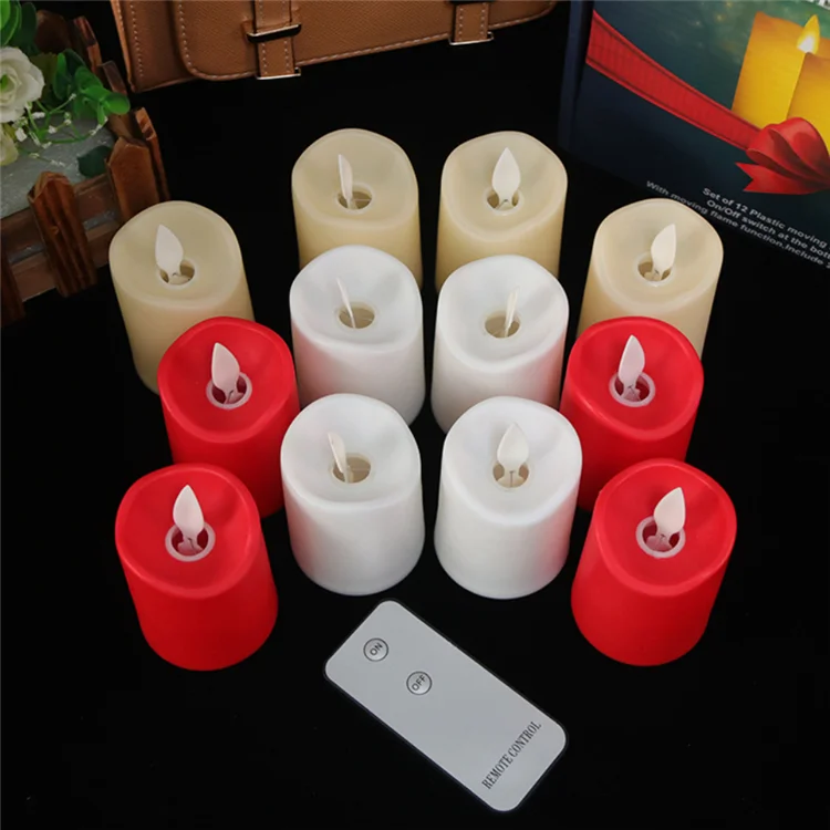 Wholesale Bulk Sales Plastic Flameless LED Candle Tealight with Remote Control