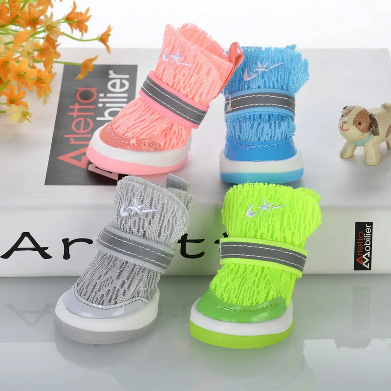 

Amazon Best Selling Customized Comfortable Cheap Mesh Pink Pet Dog Walking Shoes