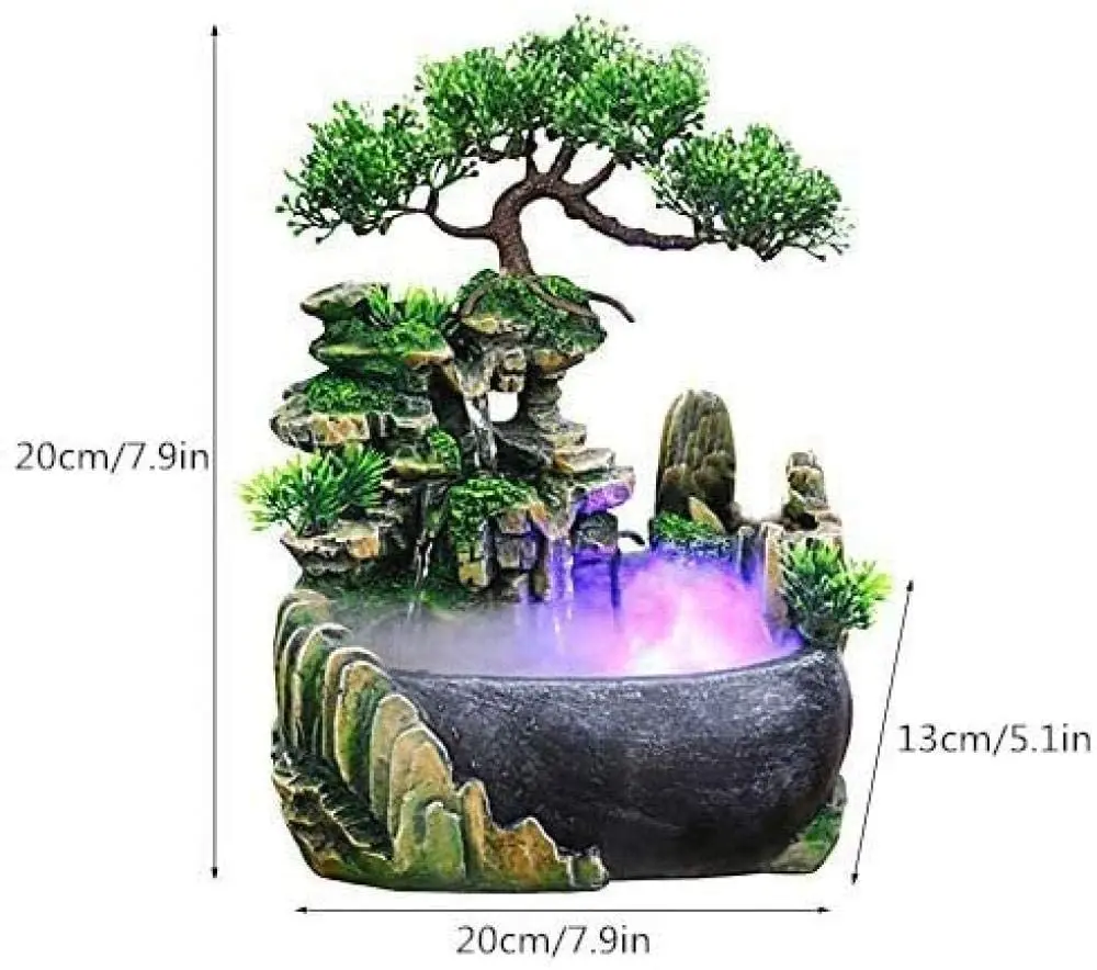 Tabletop Fountain Humidifier Indoor Small Rockery Desktop Mountain