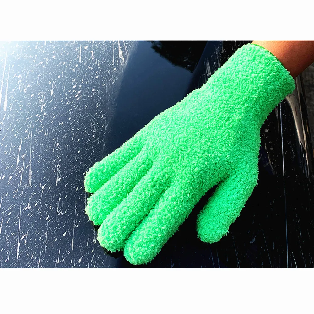 

Deliwear Eco friendly easy clean soft microfiber household dusting cleaning glove, Pink,blue,green,black,white etc