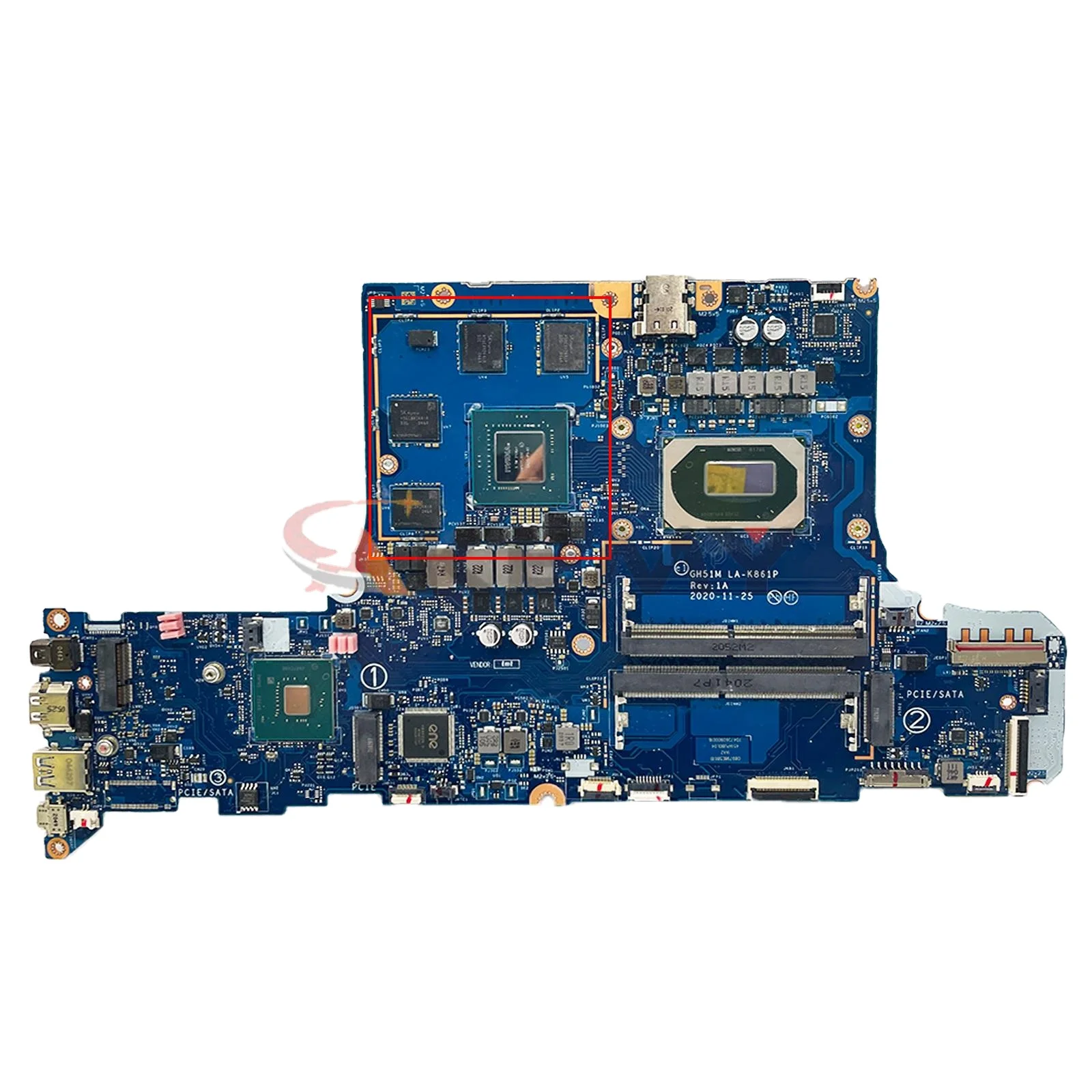 

LA-K861P Motherboard for Acer Nitro 5 AN515-55-59MT Laptop Motherboard with I5-10300H I7-10750H CPU GTX1650 GPU DDR4 100% Tested