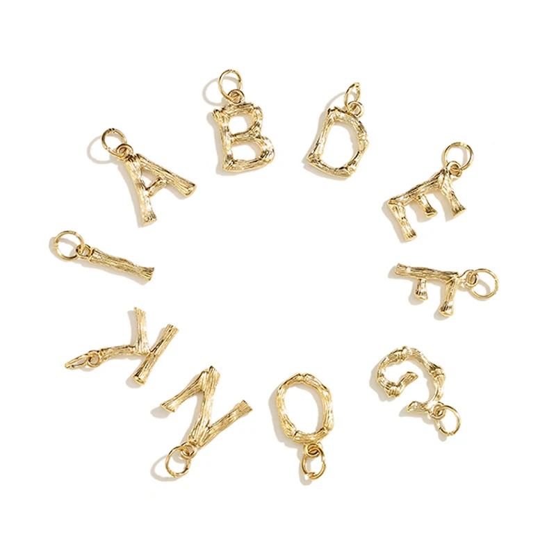 

Hot Sale Custom Letter Jewelry Pendants Customized Alphabet Letter Charm 14K Gold Plated Stainless Steel Necklace Charms, Silver/gold/rose gold