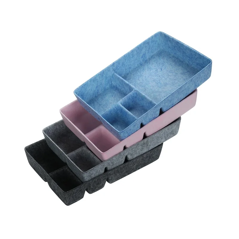 

Integrated environment-friendly felt storage box Household table debris finishing felt storage box