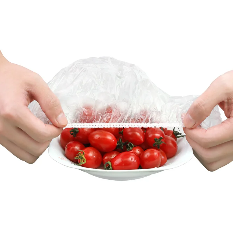 

Disposable Plastic Wrap Food Grade Cover Elastic Mouth Bowl Cover Kitchen Supplies Fruit & Vegetable Tools Home Kitchen, Transparent