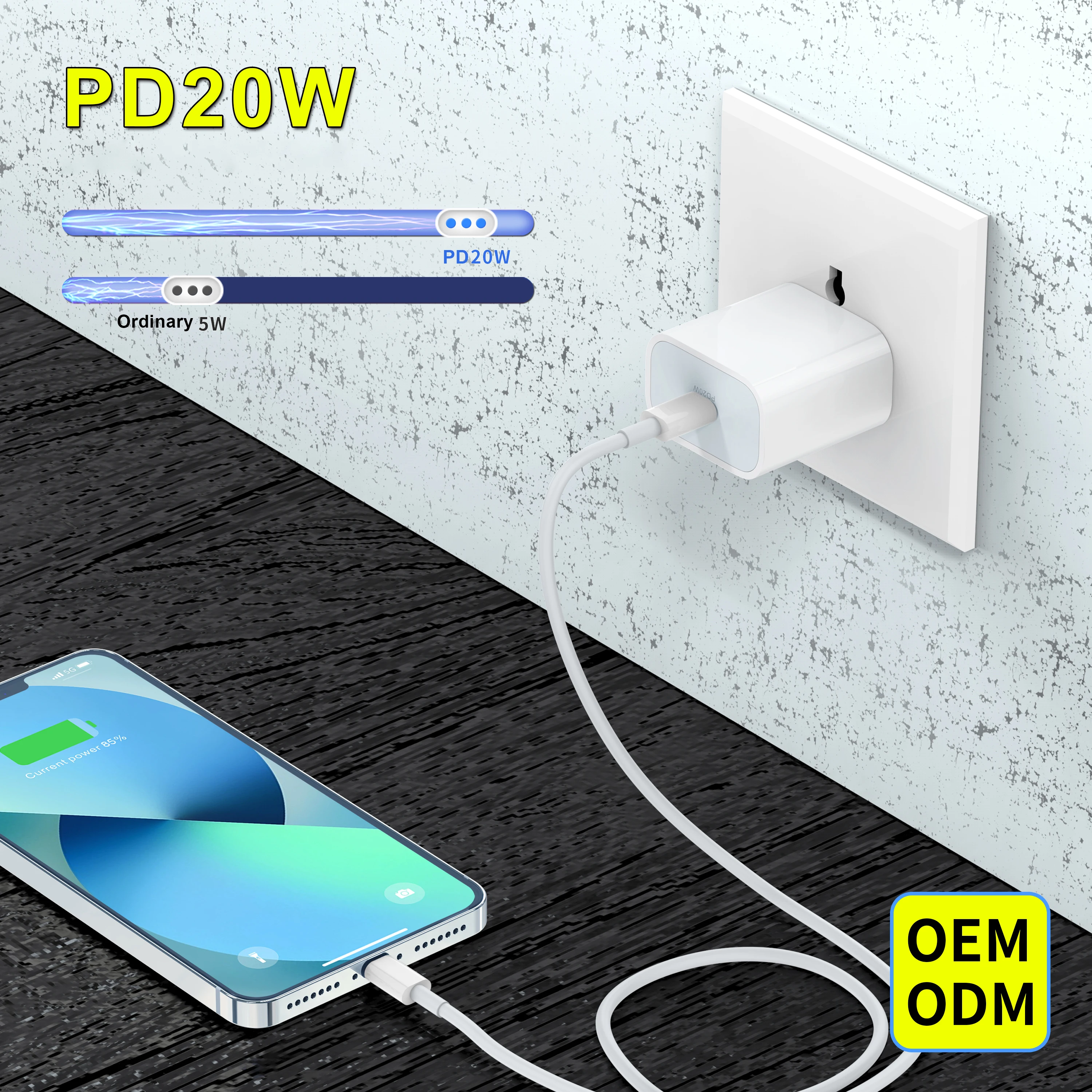 

Wholesale UK Plates Portable Smart Android Phone Charger Pd 12V 18W 20W USB Type C Fast Super Charging Mobile Phone Charger