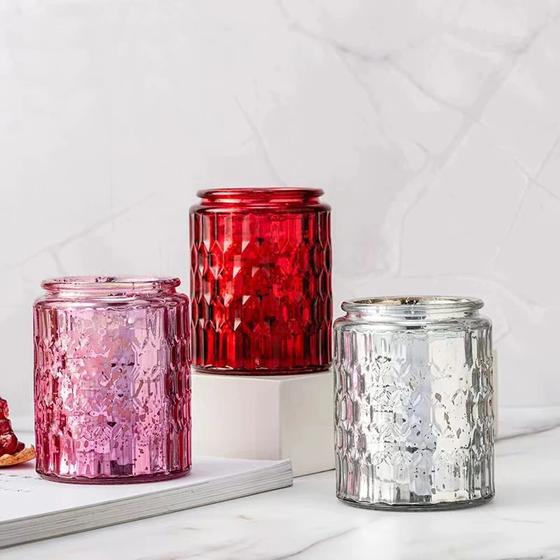 

New Design Hot-selling Fashionable Electroplating Multi-color Soy Wax Spiritual Scented Candle Jars With Tin Lid