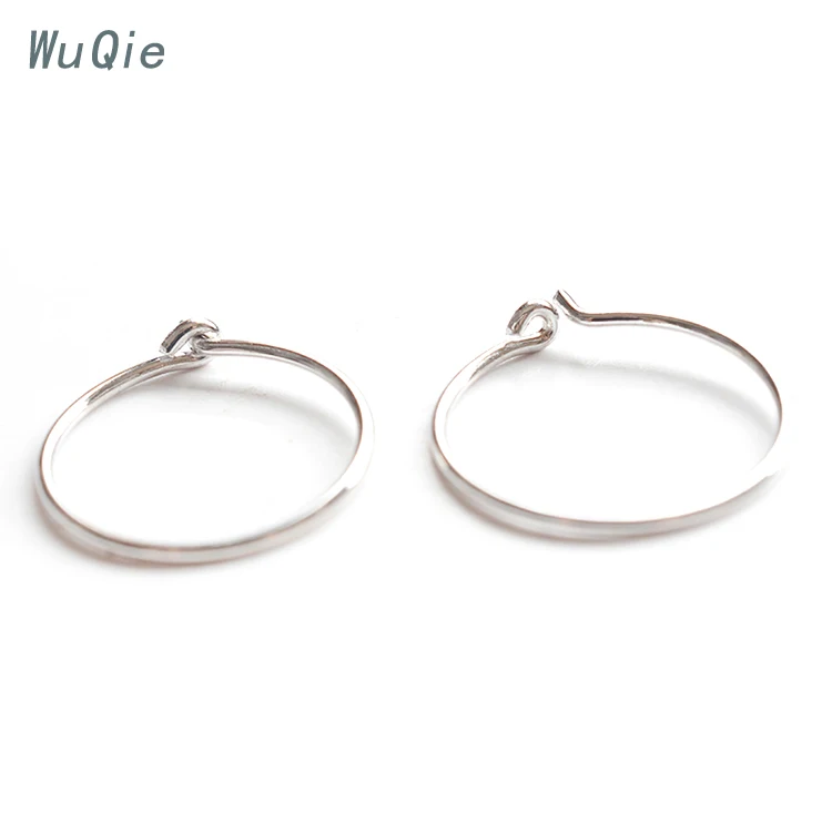 

Wuqie Wholesale Earring Findings 925 Sterling Silver for Jewelry Making Earwire Loop Earring Making Hook