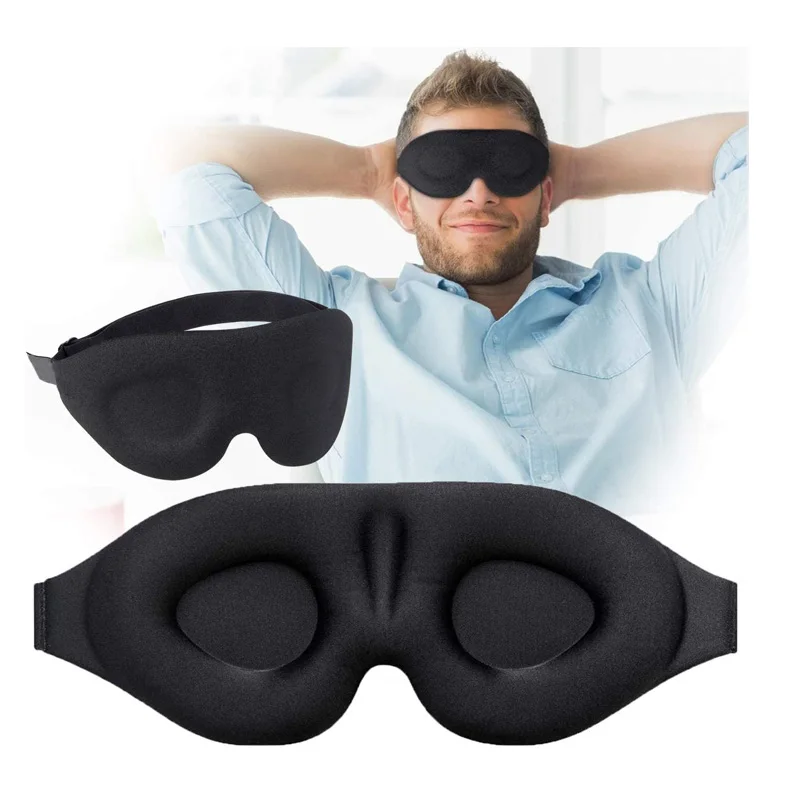 

3D Sleep Mask Eye Mask Contoured Design Night Cup Shape Light Blocking Eye Cover Molded Eye Shadow with Adjustable Strap