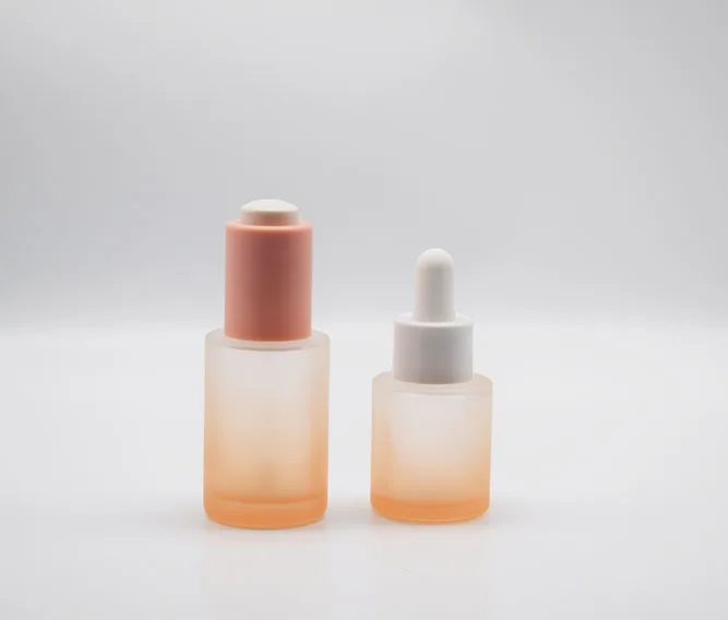 Frosted Color 30ml Push Button Dropper Bottle For Serum Cosmetic - Buy ...