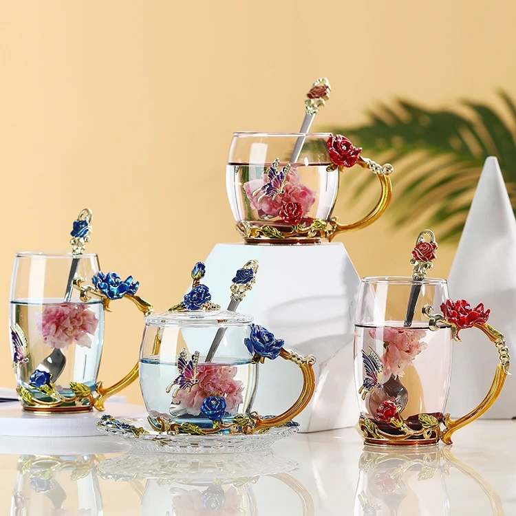 

Xuzhou Honghua Factory Manufactured Premium Tea Cup Sets Coffee, Red/blue